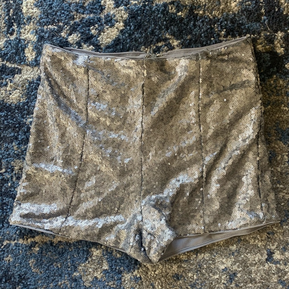High Rise Sequin Shorts